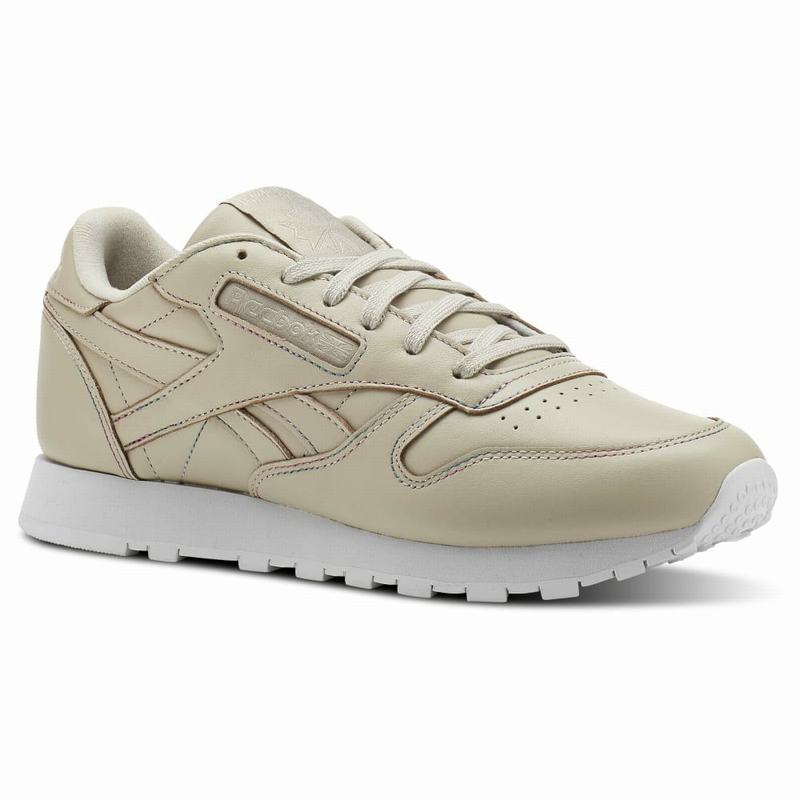 Reebok Classic Leather Tenisky Damske - Béžové/Biele WT5089GP